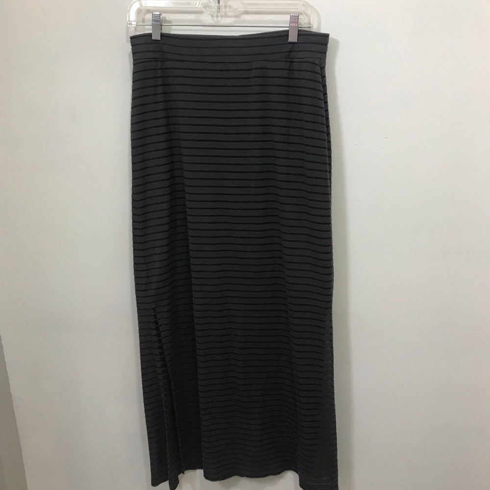 Apt. 9 Black Striped Maxi Skirt